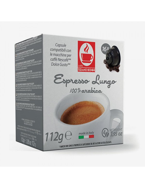 Tiziano Bonini - Espresso Lungo, Dolce Gusto συμβατές 16 τεμ.