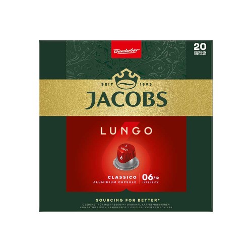 Jacobs - Classico Lungo, 20x nespresso συμβατές κάψουλες