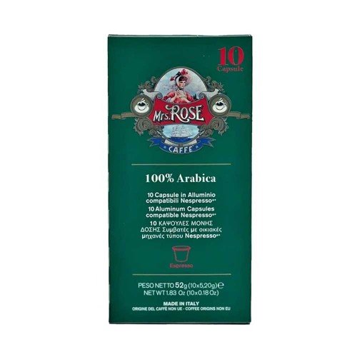 Mrs Rose - 100% Arabica, 10 τμχ nespresso συμβατές κάψουλες
