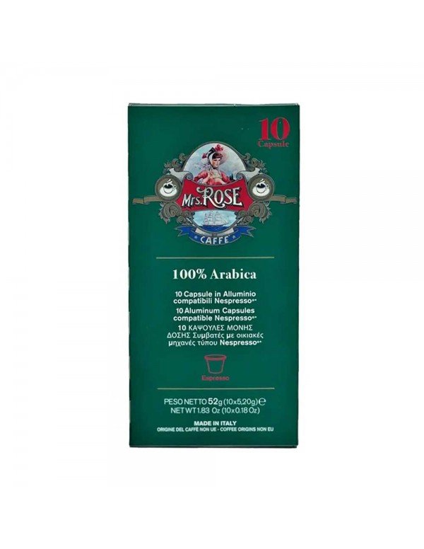 Mrs Rose - 100% Arabica, 10 τμχ nespresso συμβατές κάψουλες