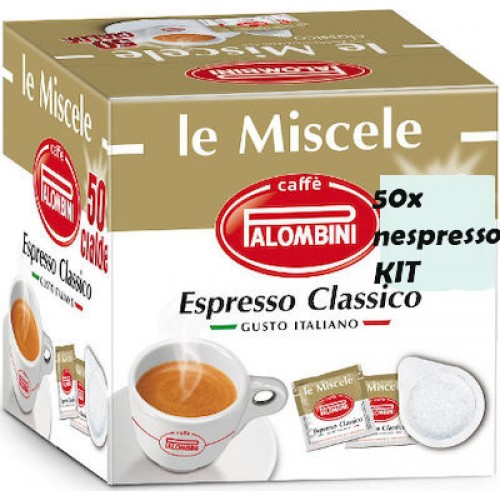 Palombini - Classico Κιτ, 50 τμχ κάψουλες καφέ nespresso
