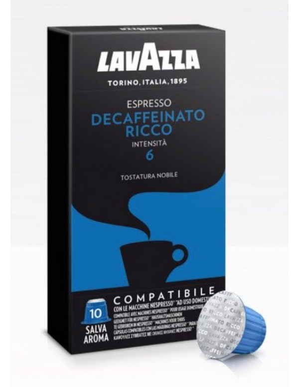 Lavazza - Decaffeinato Ricco, 10x nespresso συμβατές 
