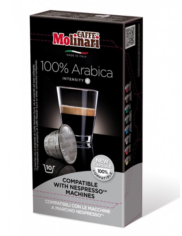 Molinari - 100% Arabica, 10x nespresso συμβατές