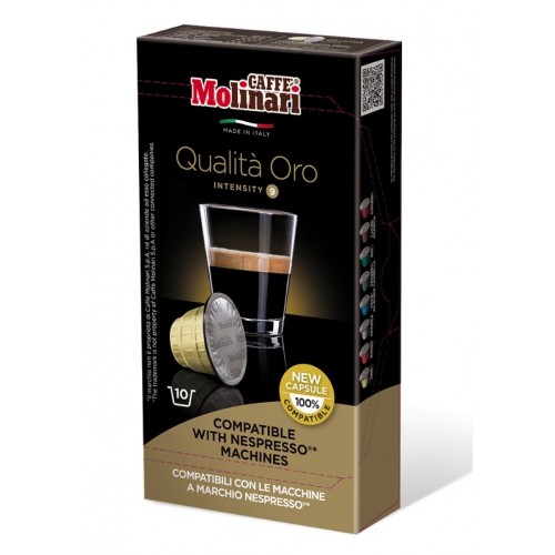 Molinari - Qualita Oro, 10x nespresso συμβατές