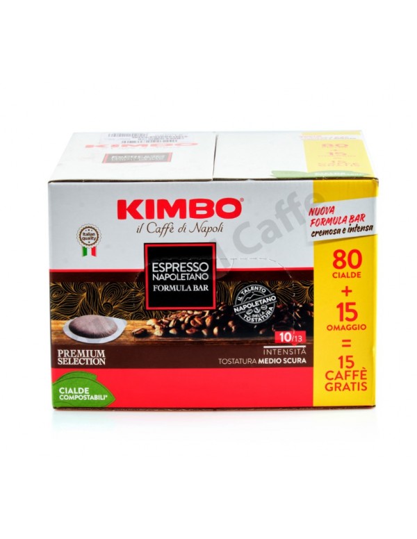 Kimbo - Espresso Napoletano, 80x χάρτινες ταμπλέτες συμβατές με μηχανή E.S.E. Pod  + 15 δώρο