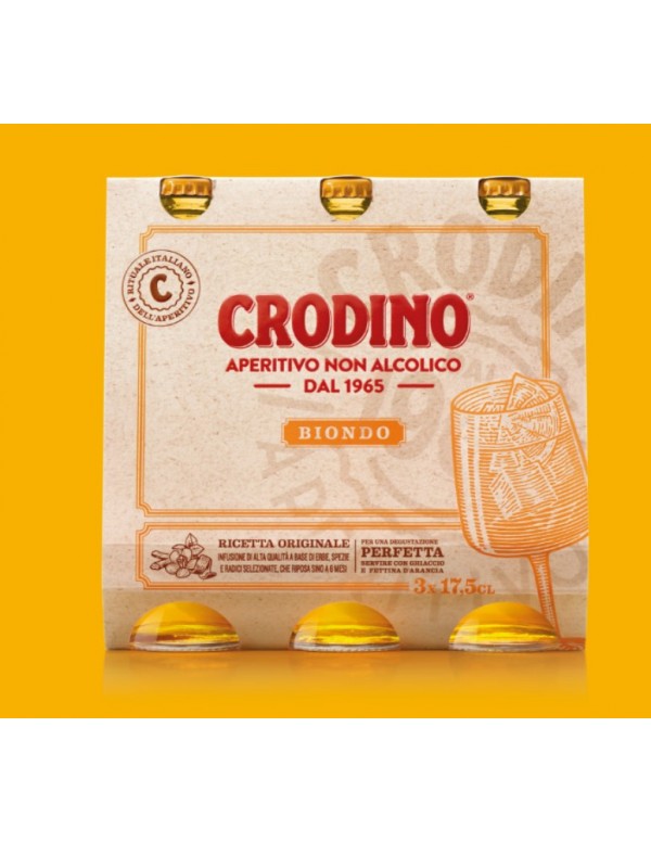 Crodino, μη αλκοολούχο aperitivo 3τμχ 175ml