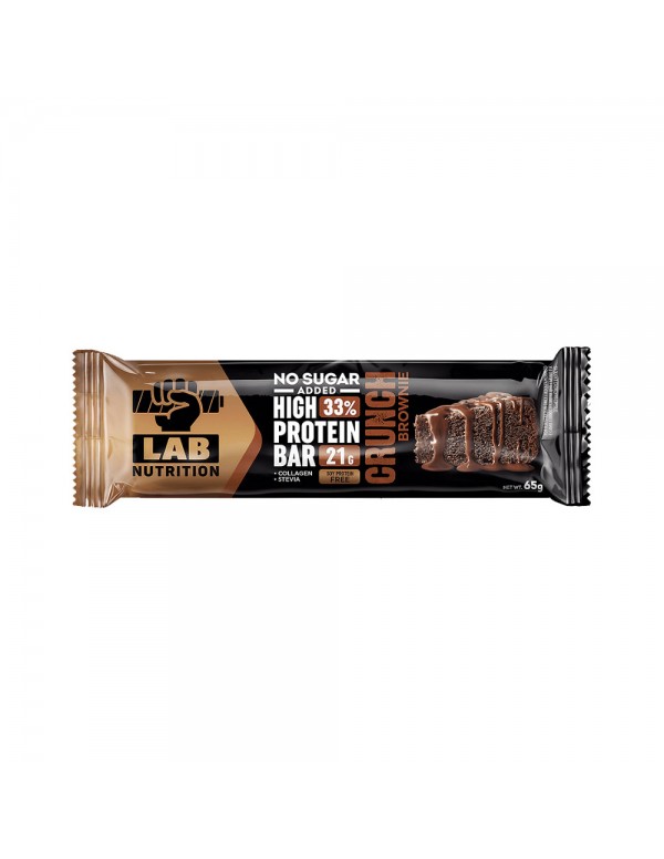 Μπάρα υψηλής πρωτεΐνης Lab - Brownie crunch, 65gr